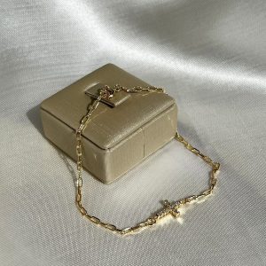 Pulseira Cruz Strass