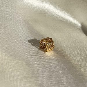 Piercing Fake 4 Aros com Strass