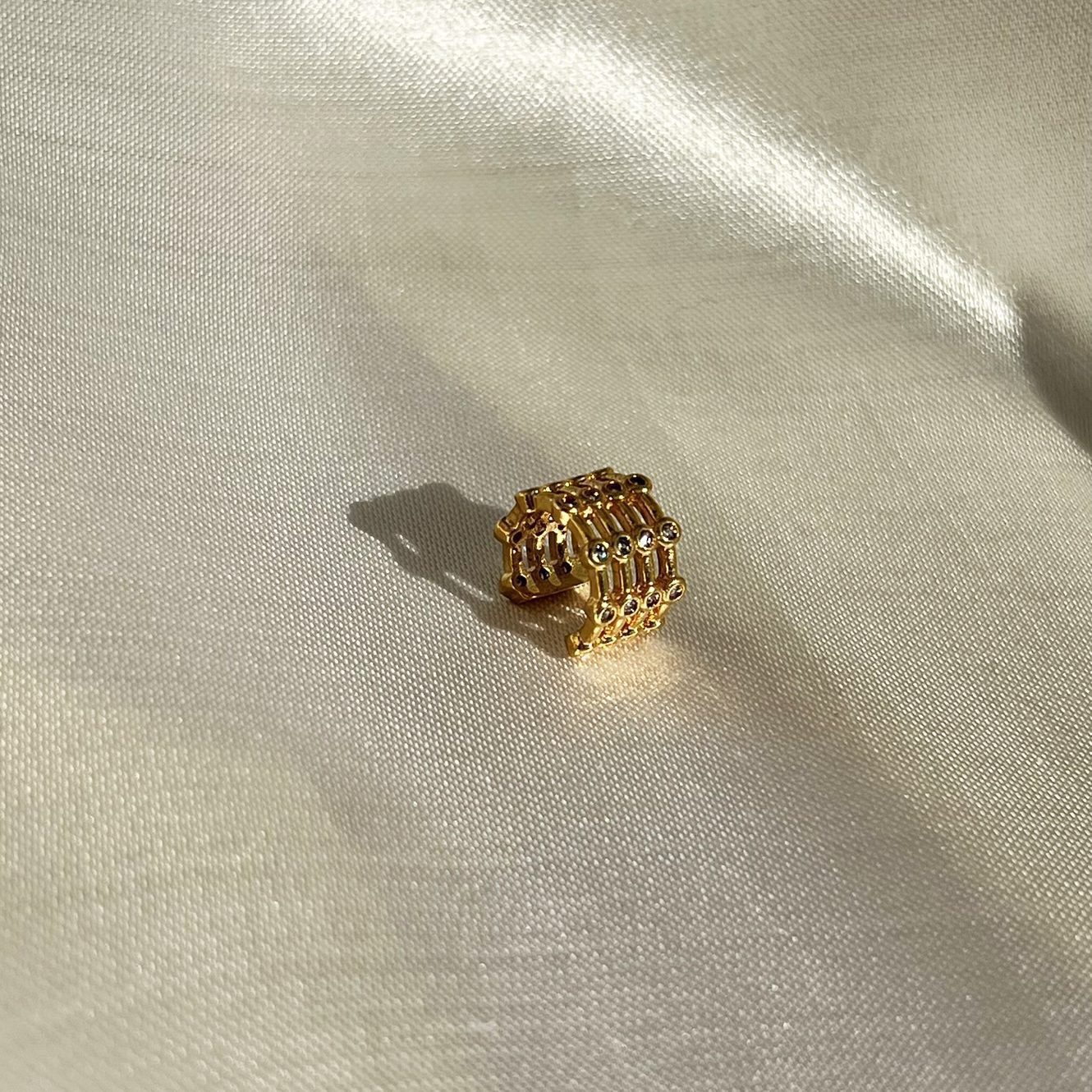 Piercing Fake 4 Aros com Strass