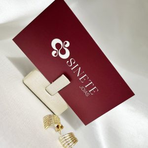 Brinco Leque Zircônia Cravejado