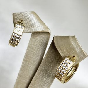 Brinco Argola Strass Médio