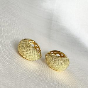 Brinco Argola Baleada Diamantada