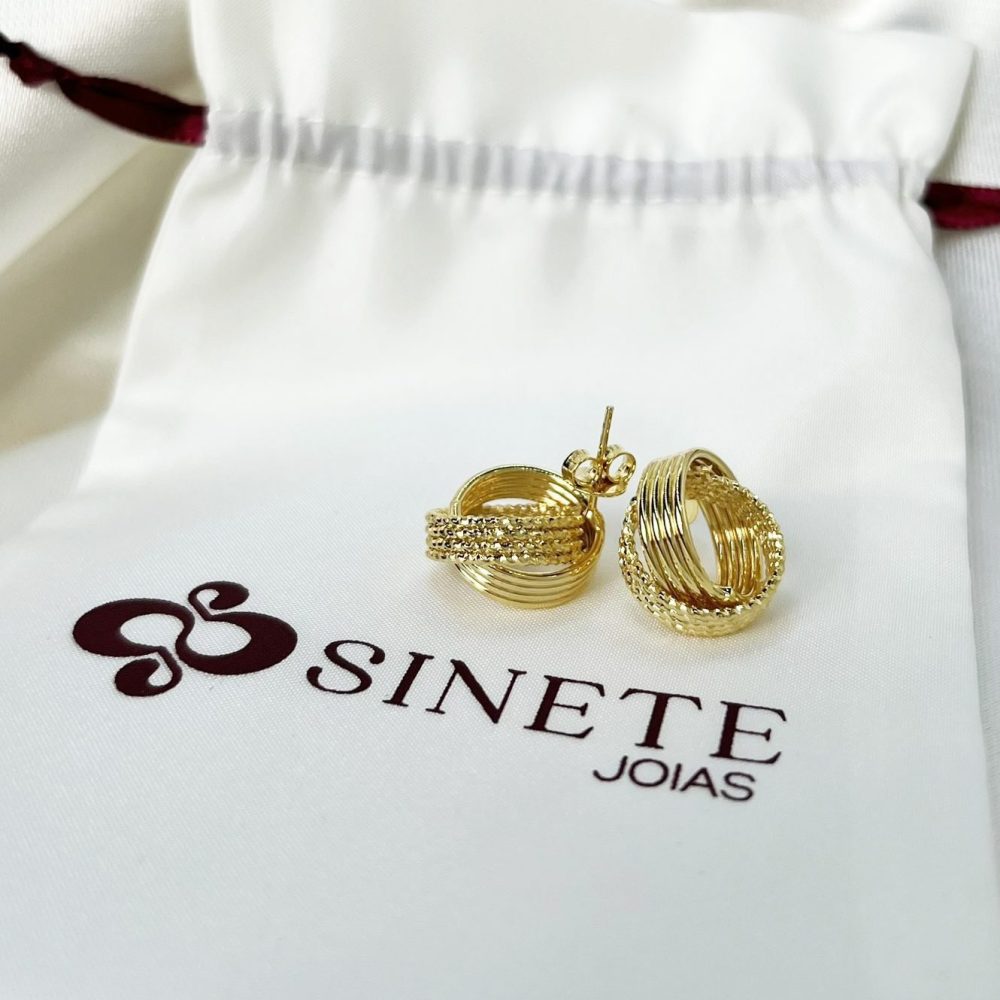 Brinco Argola Entrelaçada Média - Imagem 2