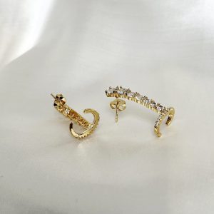 Brinco Ear Cuff com Strass