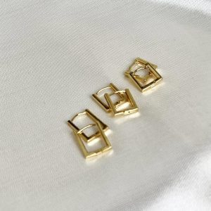 Brincos Trio de Argolas Quadrado