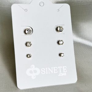 Brincos Trio Ponto de Luz