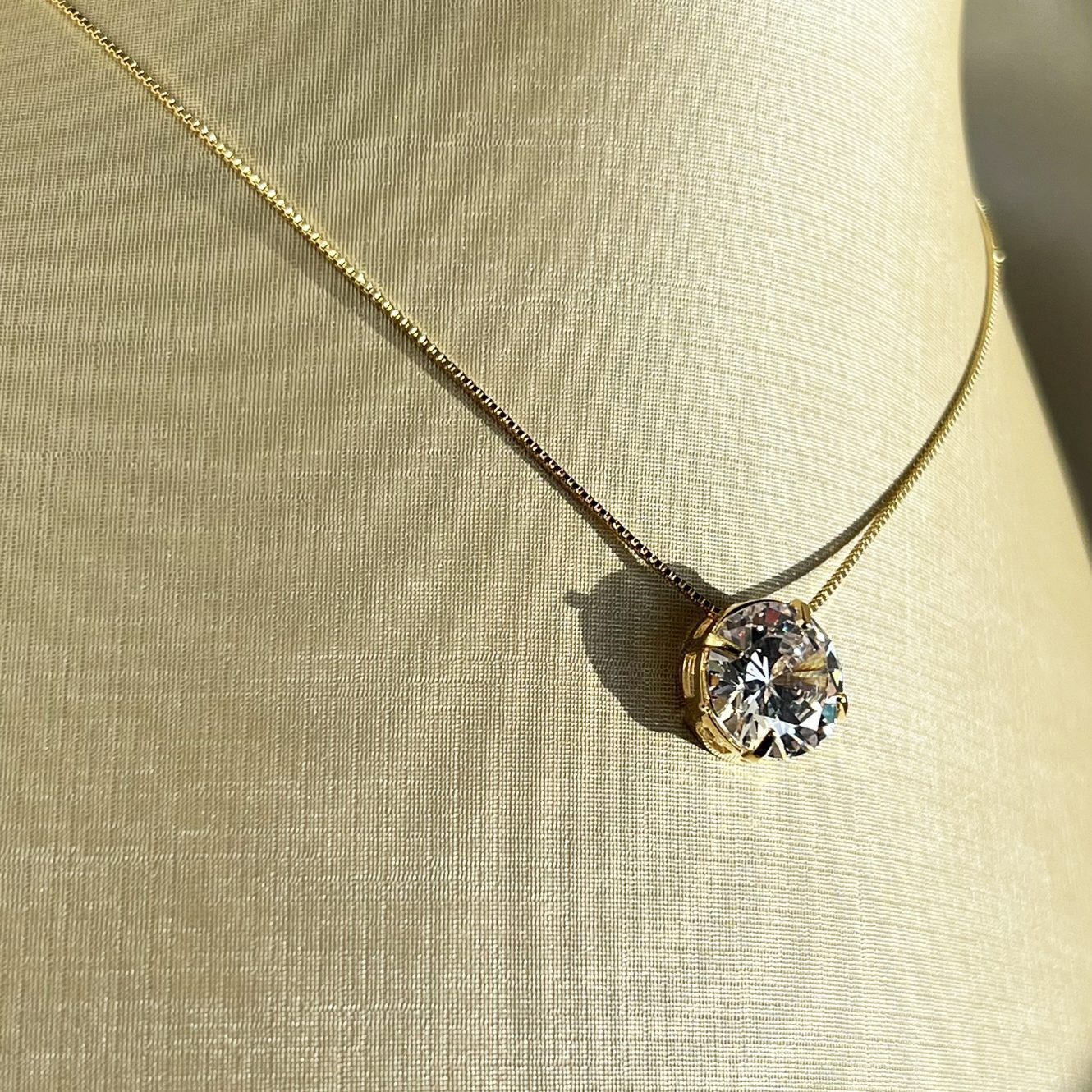 Conjunto Colar e Brinco Cristais Redondo - Imagem 3