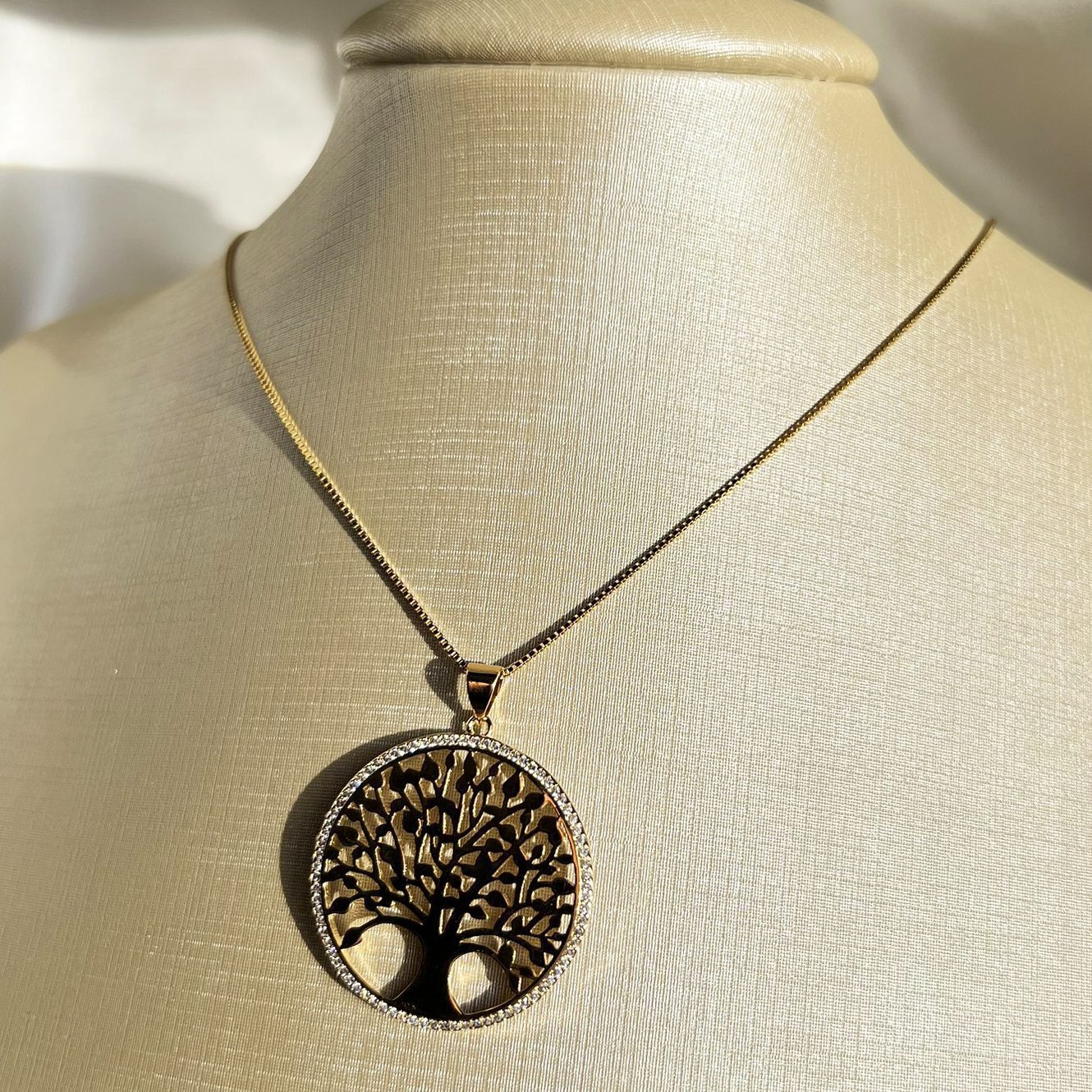 Colar Árvore da Vida Cravejada - Imagem 2