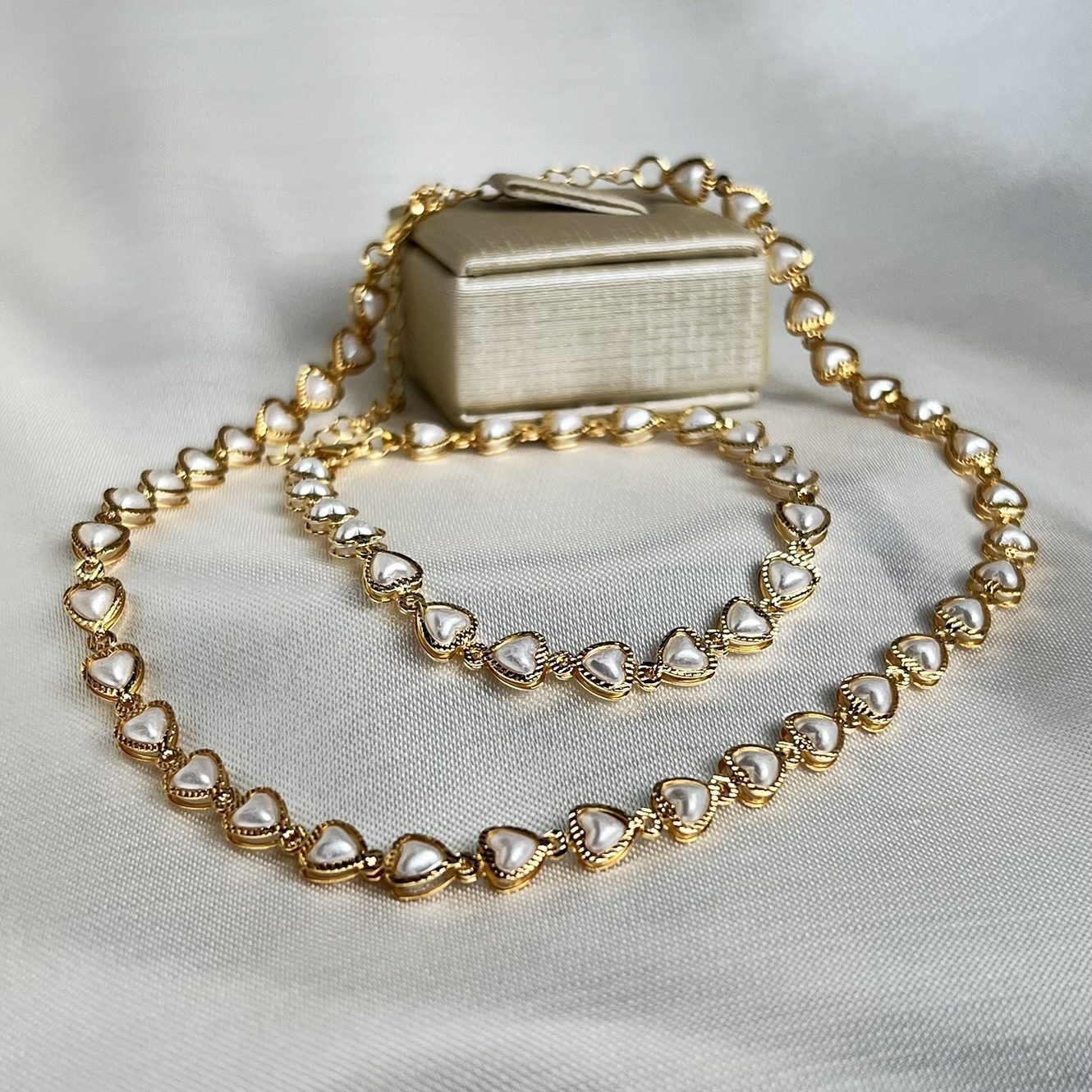 Pulseira Coração Pérola